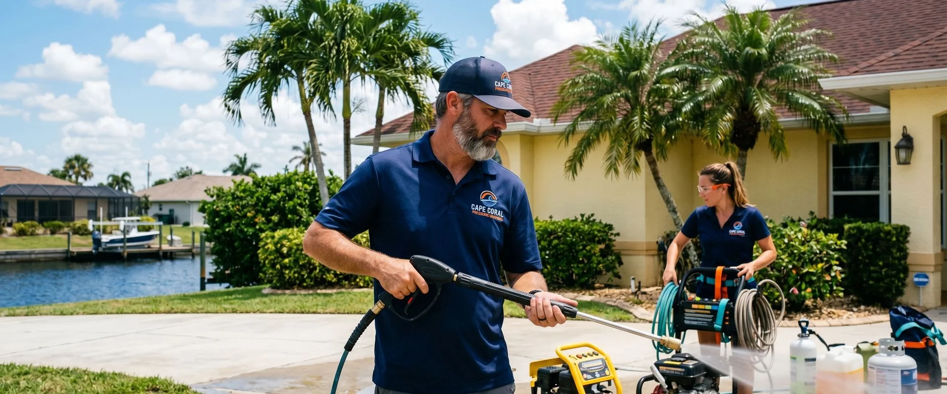 Pressure washing in Sanibel Island