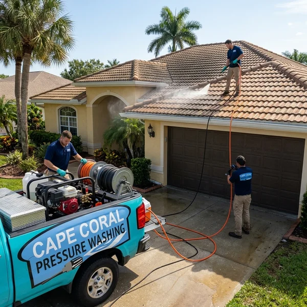 After: clean shingle roof restored