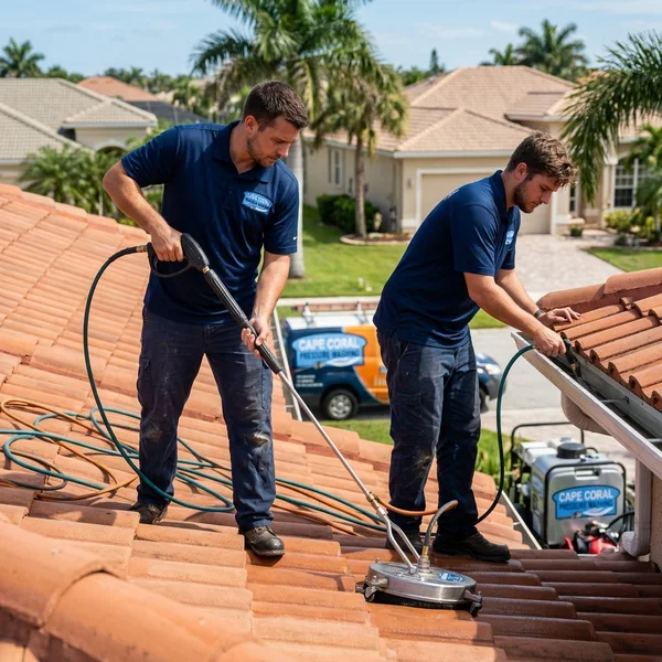 After: restored barrel tile roof