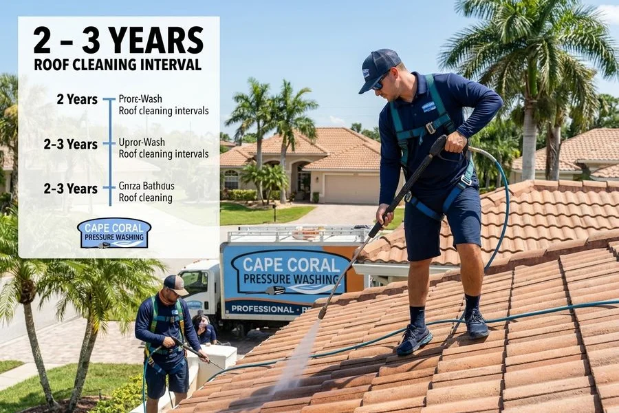 2-3 year roof cleaning interval calendar