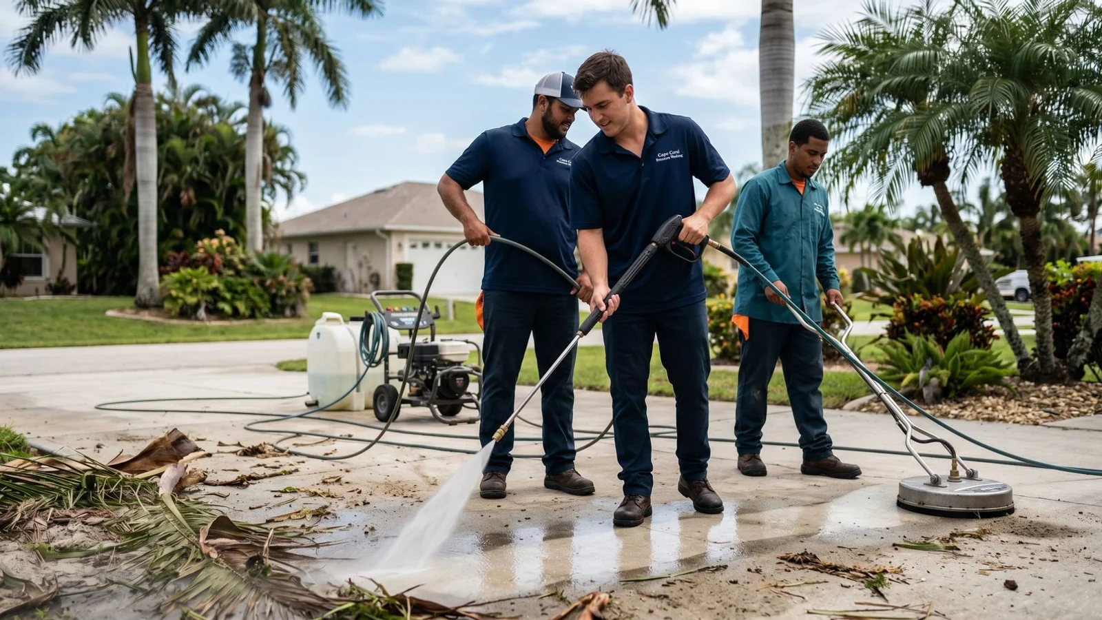 Cape Coral home with storm debris day after hurricane