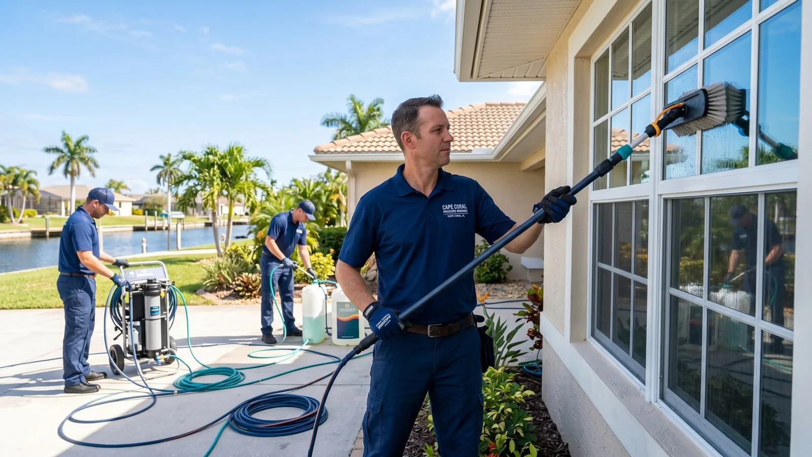 Cape Coral home with clean exterior windows