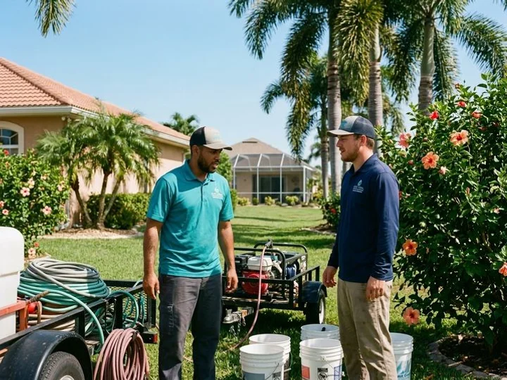 Cape Coral Pressure Washing team briefing
