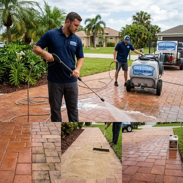 Close-up: sealed paver detail