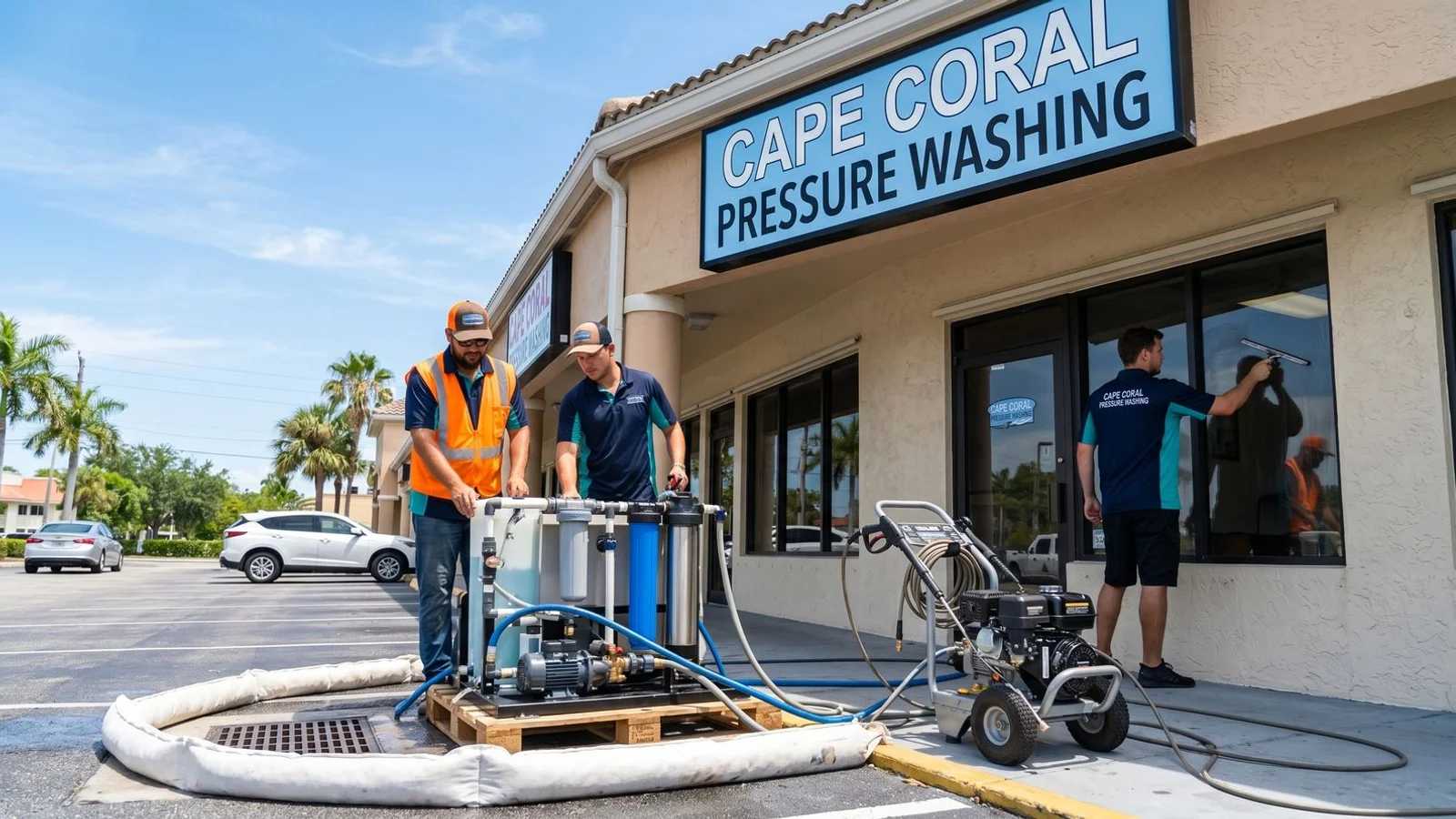Commercial crew with wash-water reclamation system