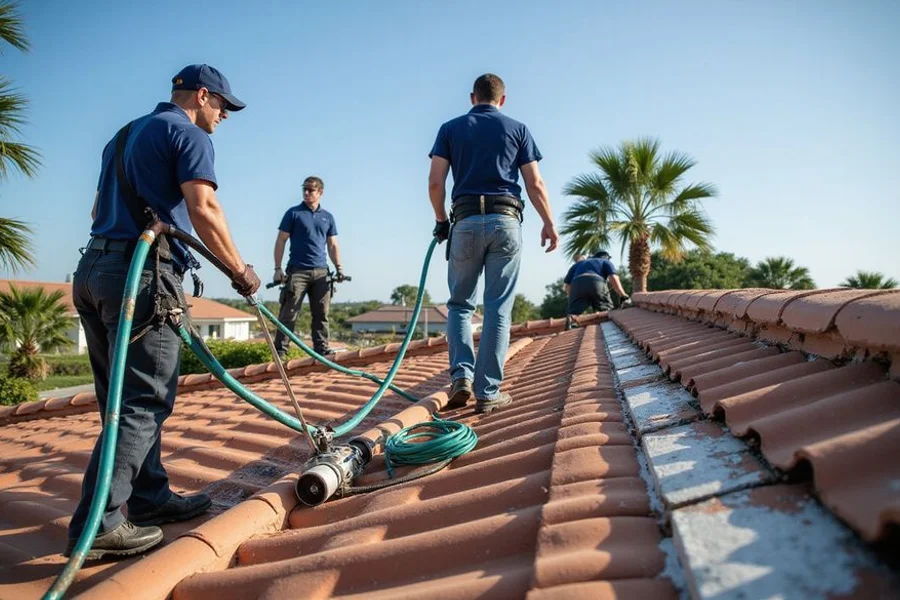 Roof cleaning cost tier infographic