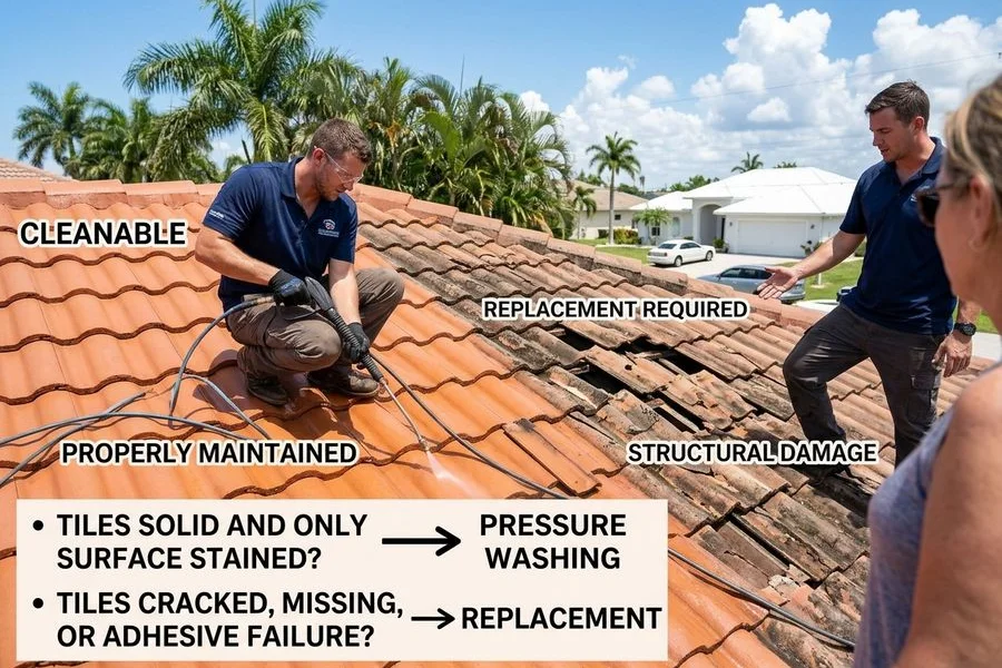 Diagram: clean vs replace issues