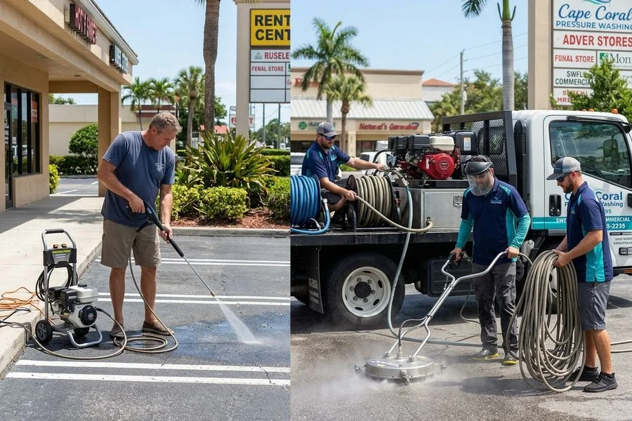 DIY rental vs professional rig comparison