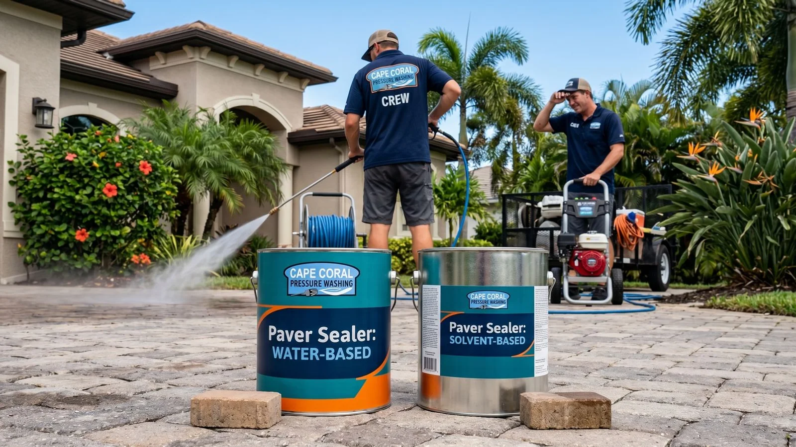 Water-based and solvent-based sealer samples